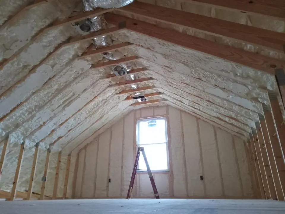 Spray foam roofing application for Crawl Space Insulation project in Evanston